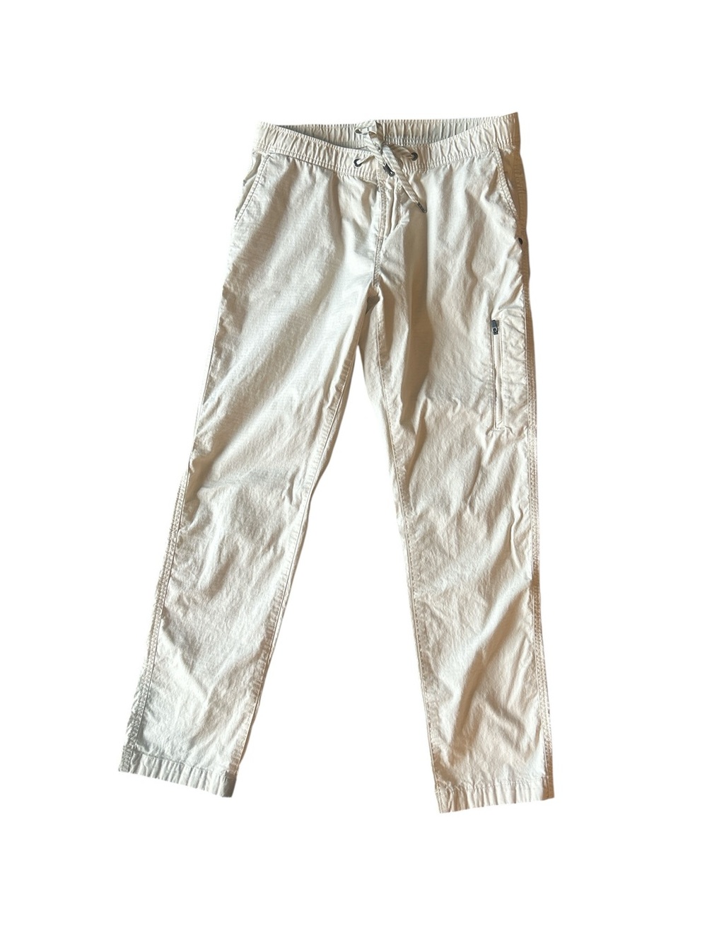 Vuori Women's Popular Ripstop Straight-Leg Drawstring Pants in Natural/Milkweed